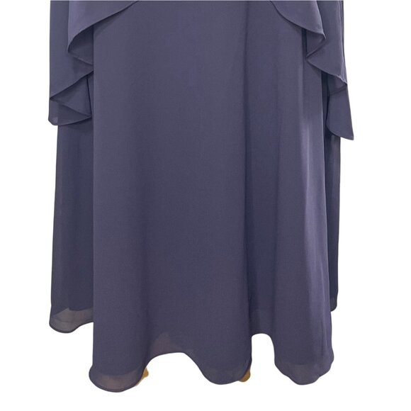 Hanna Nikole Layered Cocktail Dress Womens 22 W Purple New Plus Size - Picture 4 of 11